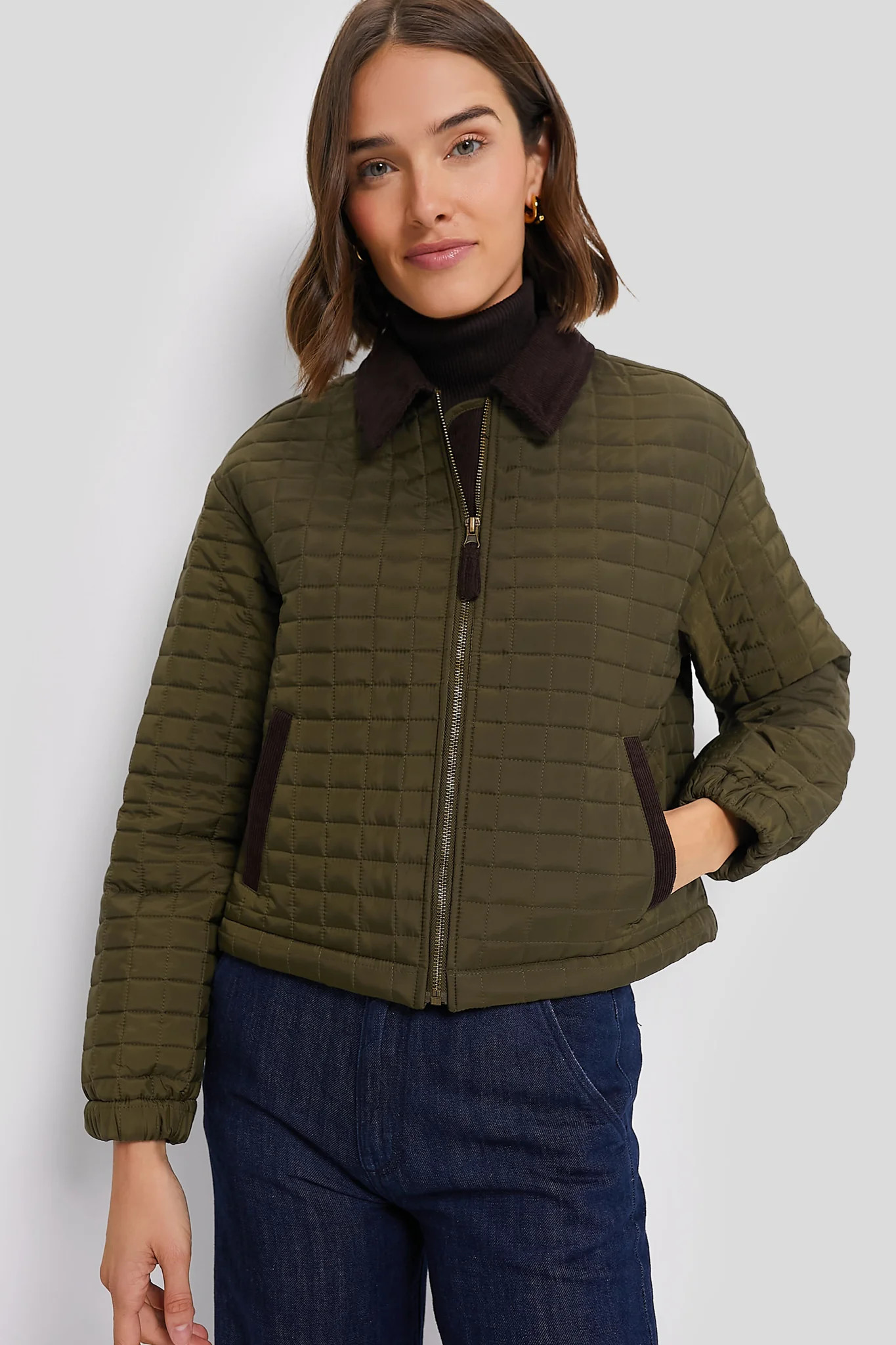 Army Green Box Quilt Mason Jacket | Tuckernuck (US)