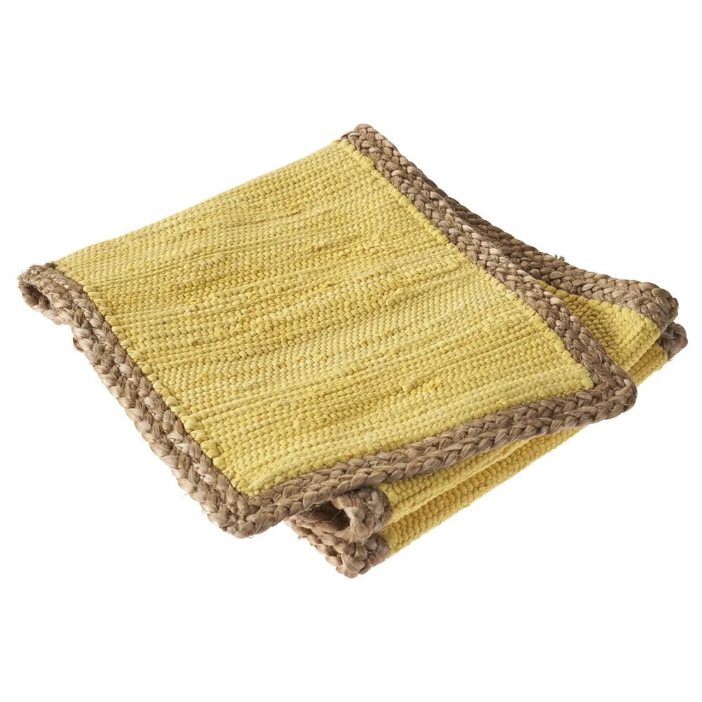 LR Home Sunny Day Yellow Bordered Table Runner - Walmart.com | Walmart (US)
