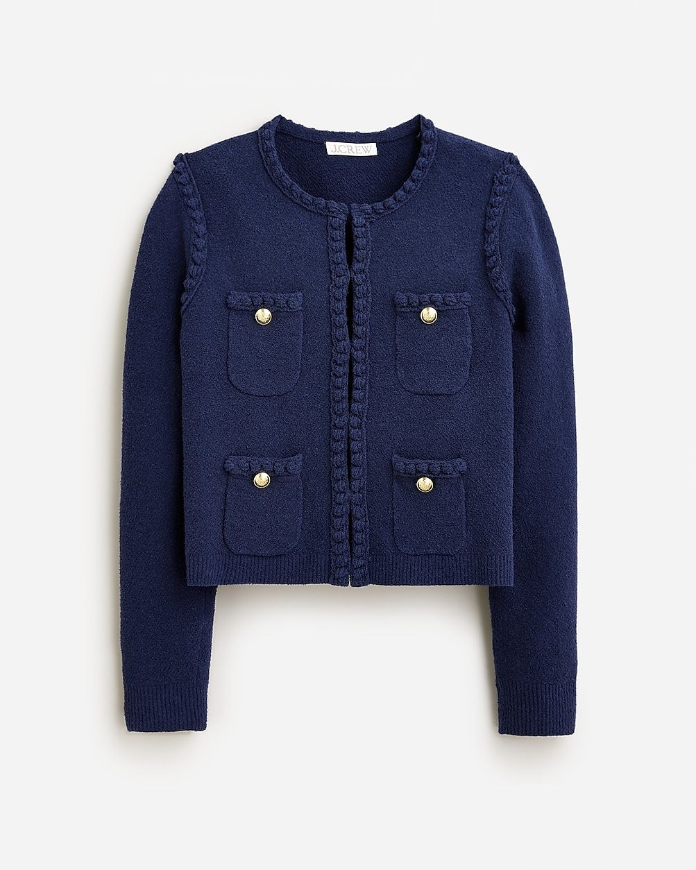 Odette sweater lady jacket in cotton-blend bouclé | J.Crew US