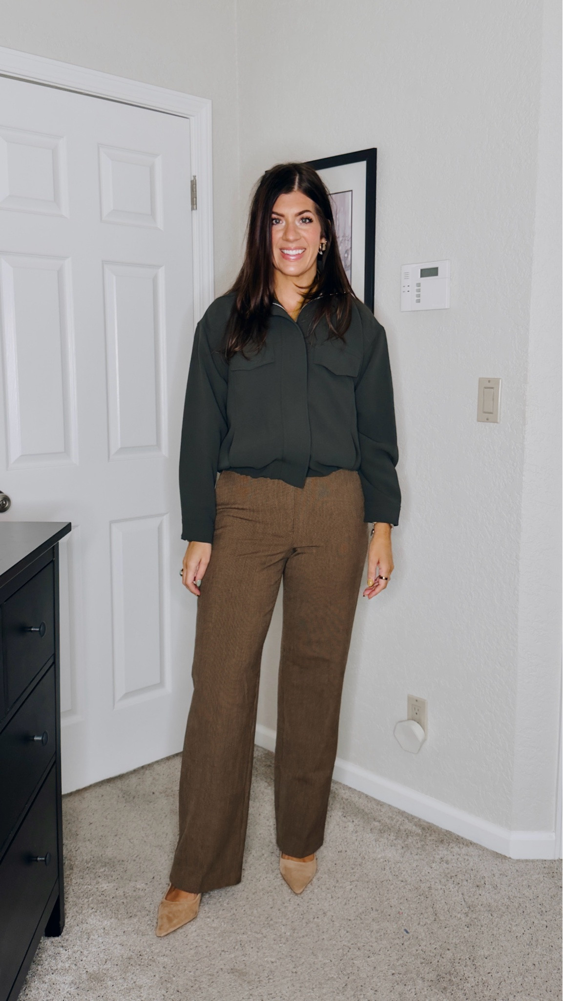 Sized down in the jacket to a small and 10 in pants

#LTKMidsize #LTKTall #LTKWorkwear