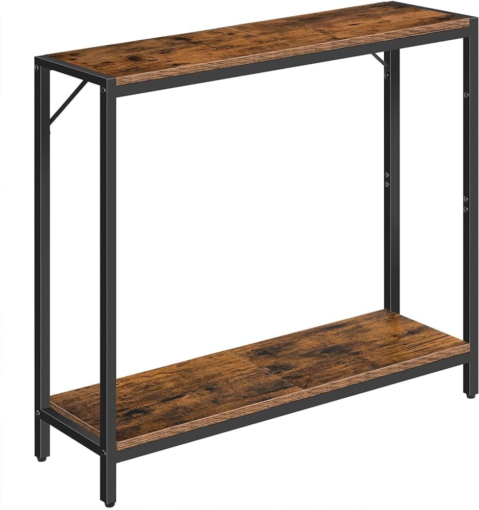 Console Table, 2-Tier Entrance Table, Behind Sofa Table, Industrial Style, Sturdy and Stable, for... | Amazon (US)