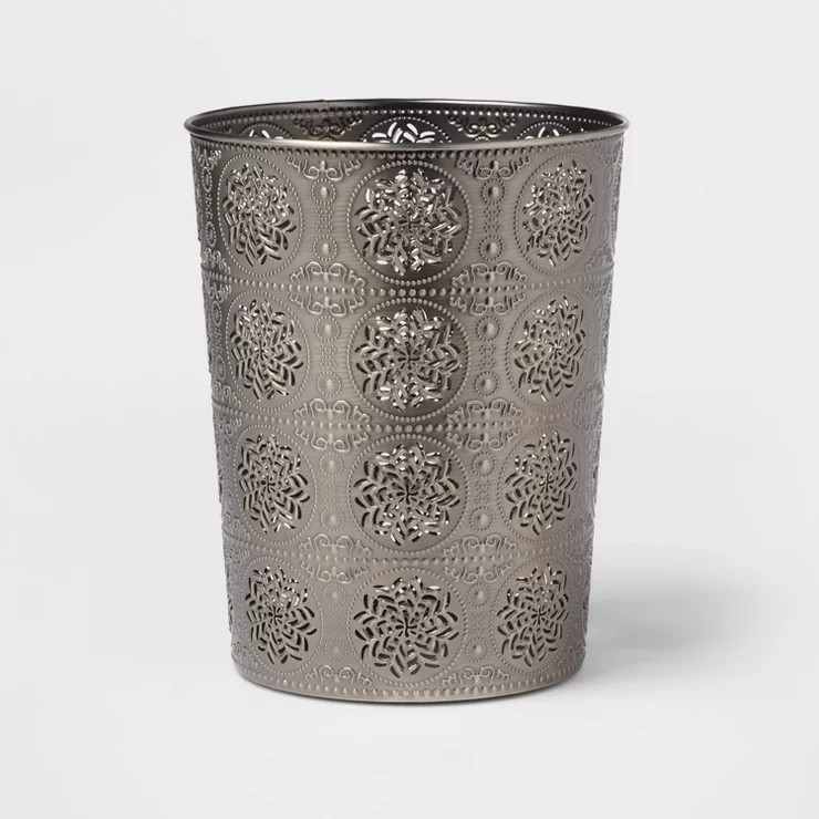 Solid Bathroom Wastebasket Dark Silver - Threshold™ | Target