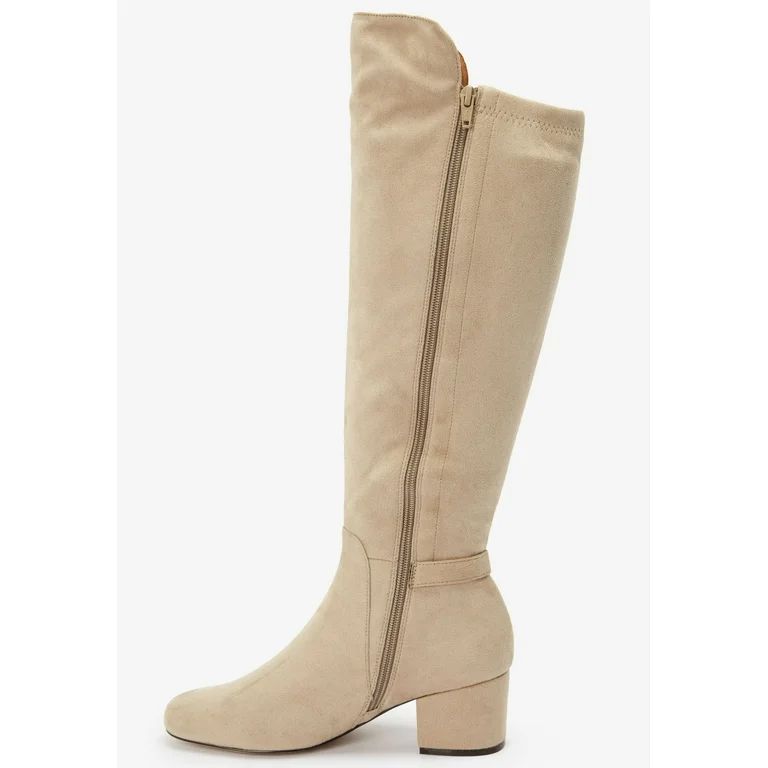 Comfortview Wide Width Ruthie Wide Calf Boot Tall Knee High Women's Winter Shoes | Walmart (US)