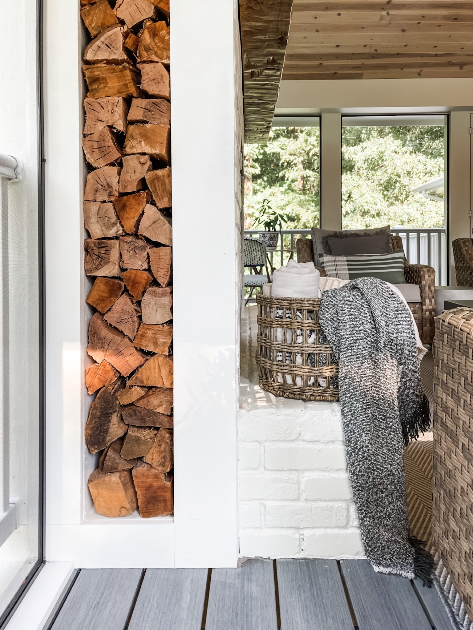 These blankets and storage basket are a must on our porch for cool fall evenings. 🍂

#outdoorblankets #blankets #storagebasket 

#LTKhome #LTKunder50 #LTKSeasonal