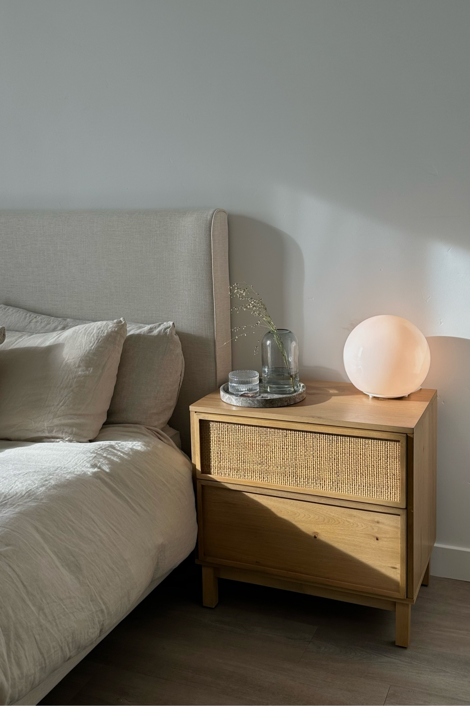 Oak nightstands styled decor 

#LTKSale 

#LTKhome