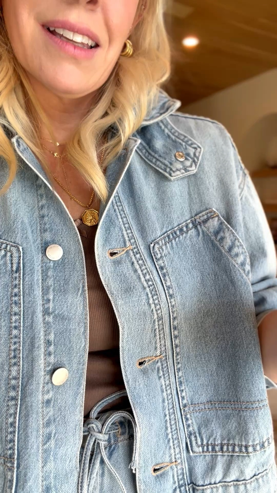 Cutest Jean Shacket! Wearing a size Small