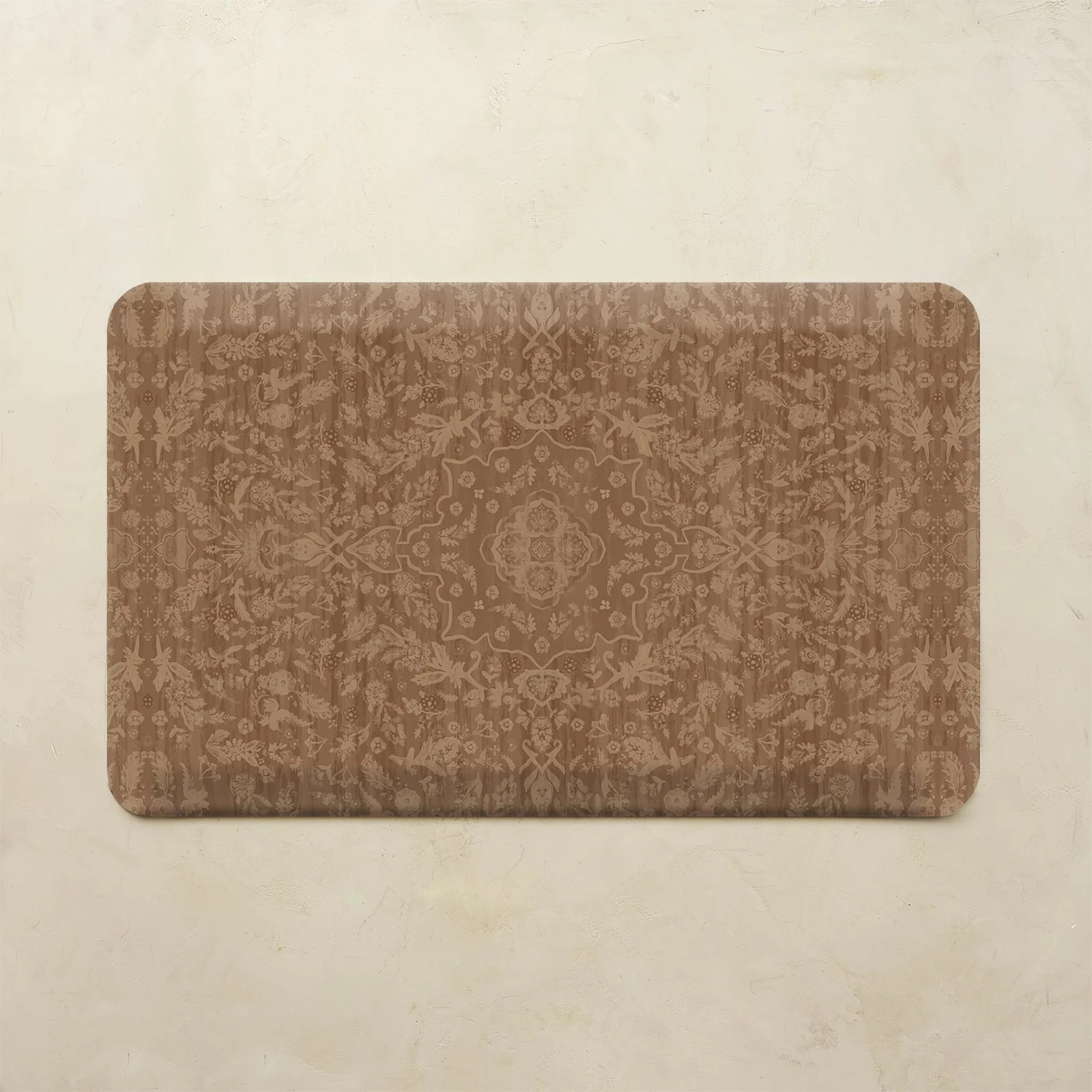 Brown Floral Anti-Fatigue Kitchen Mat | Emile | House of Noa | House of Noa