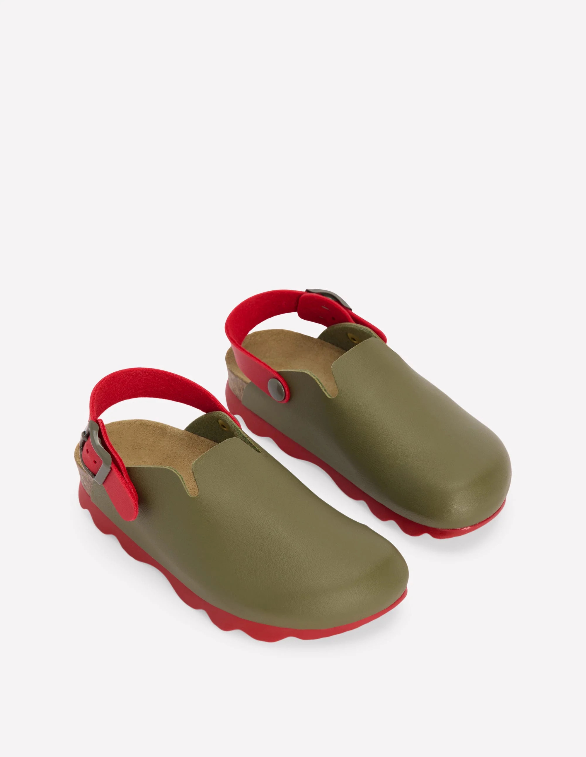 Colourblock Clogs-Bottle Green | Boden (US)
