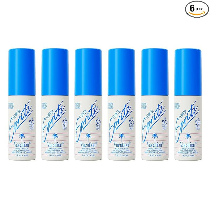 Vacation Mini Super Spritz SPF 50, Water-Resistant, Daily Face Sunscreen Spray, Mini Setting Spra... | Amazon (US)