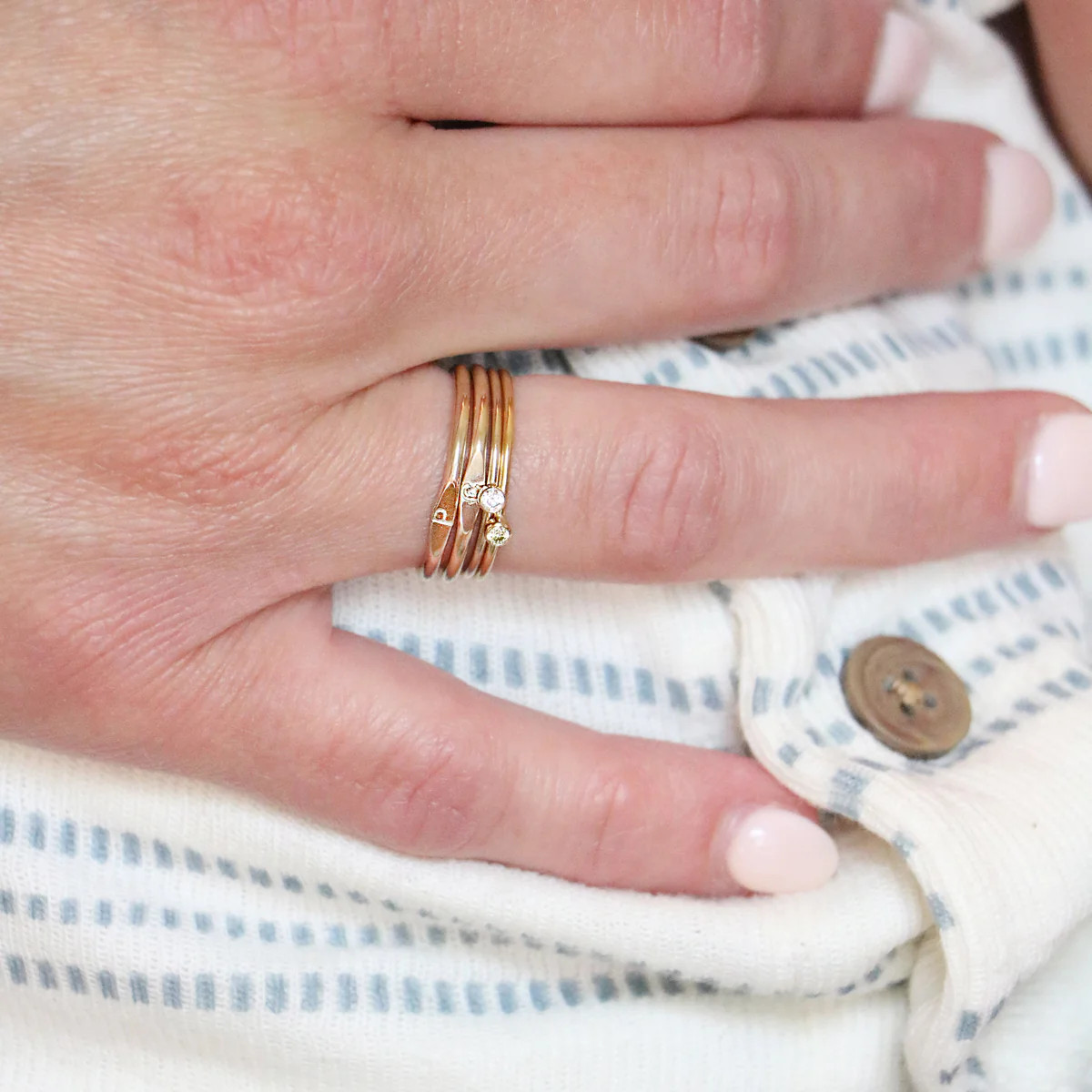 signet ring { silver + gold } | Chic Mama Jewelry