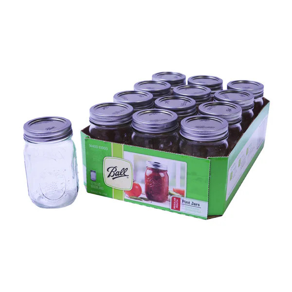Ball 16-ounce/ Pint Mason Jars (Set of 12) - CLEAR | Bed Bath & Beyond