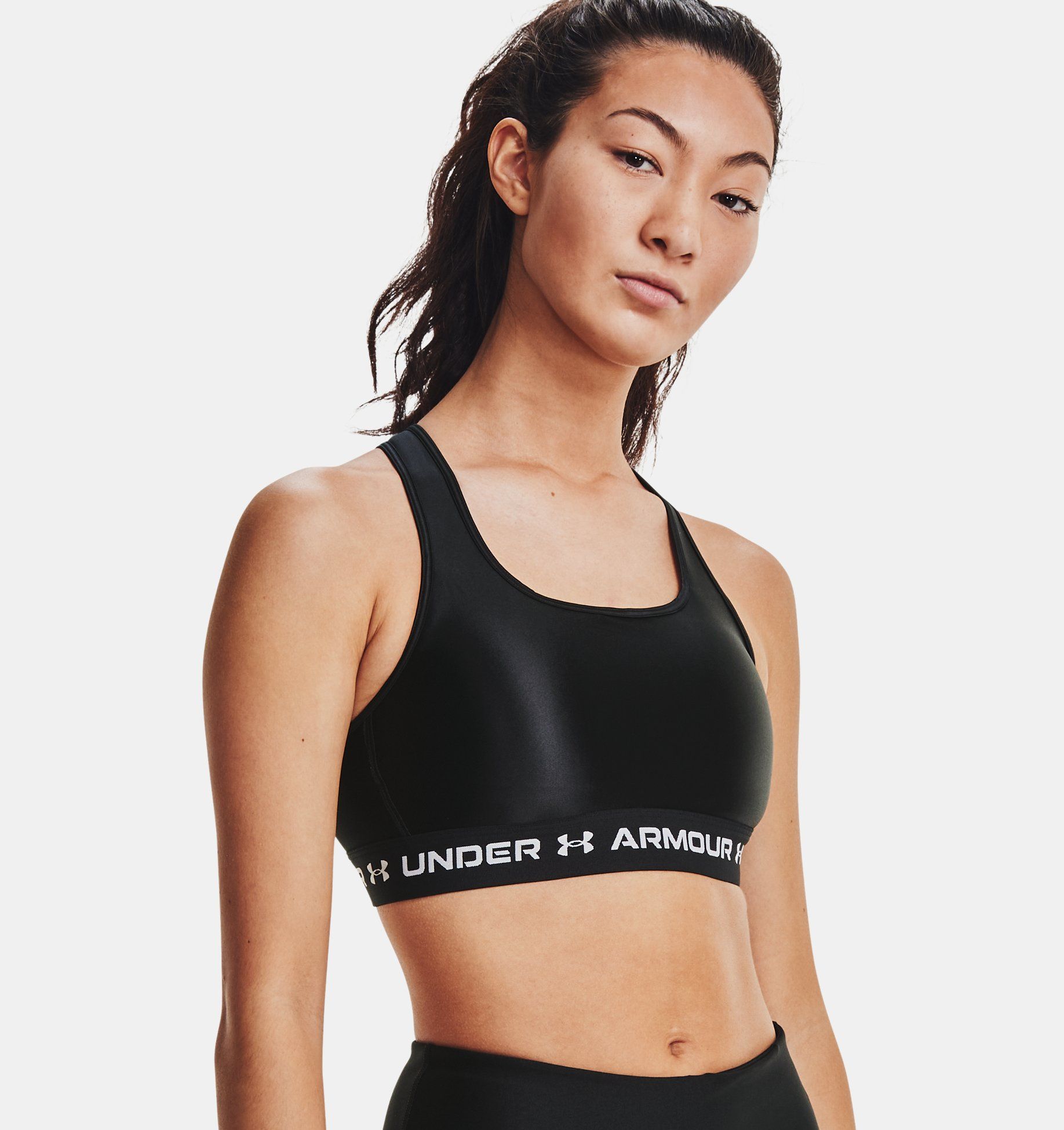 Women's Armour® Mid Crossback Matte/Shine Sports Bra | Under Armour (CA)