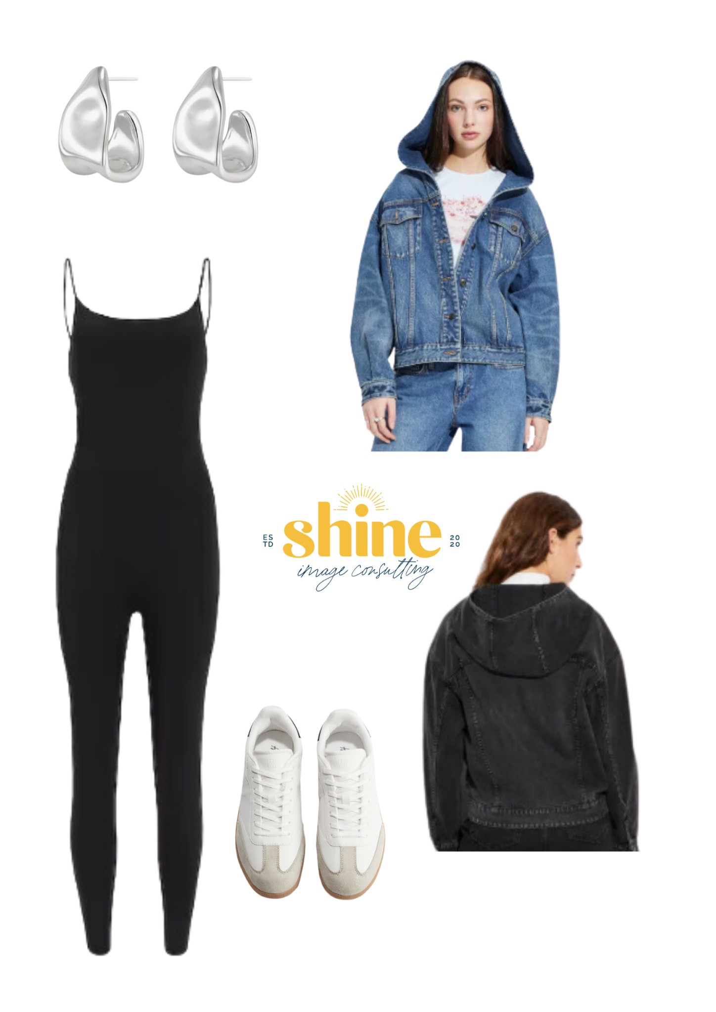 Onesie? Yes please! Style it with a jean jacket hoodie (jean or black denim!) and of course, add jewelry (always!)  Who is this for? Cool or Deep Winter Palettes ❄️ and Cool or Light Summer Palettes 💙

#LTKStyleTip #LTKMidsize #LTKPlusSize