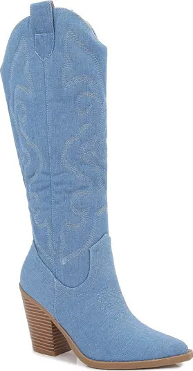 Metallic Quilted Cowboy Boot (Women) | Nordstrom Rack