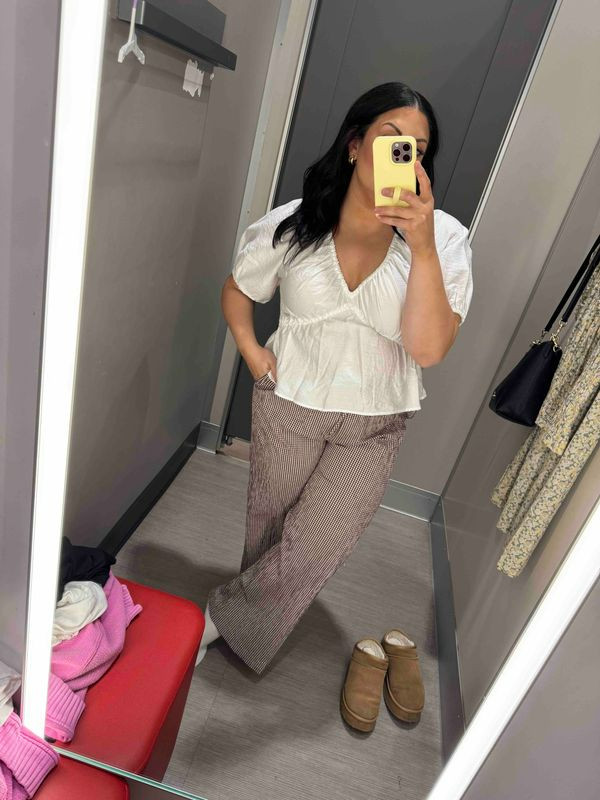 New Target outfit for spring! Wearing an XL in the top + bottom and am 11 days postpartum!  

 #LTKootd #LTKSeasonal #LTKMidsize