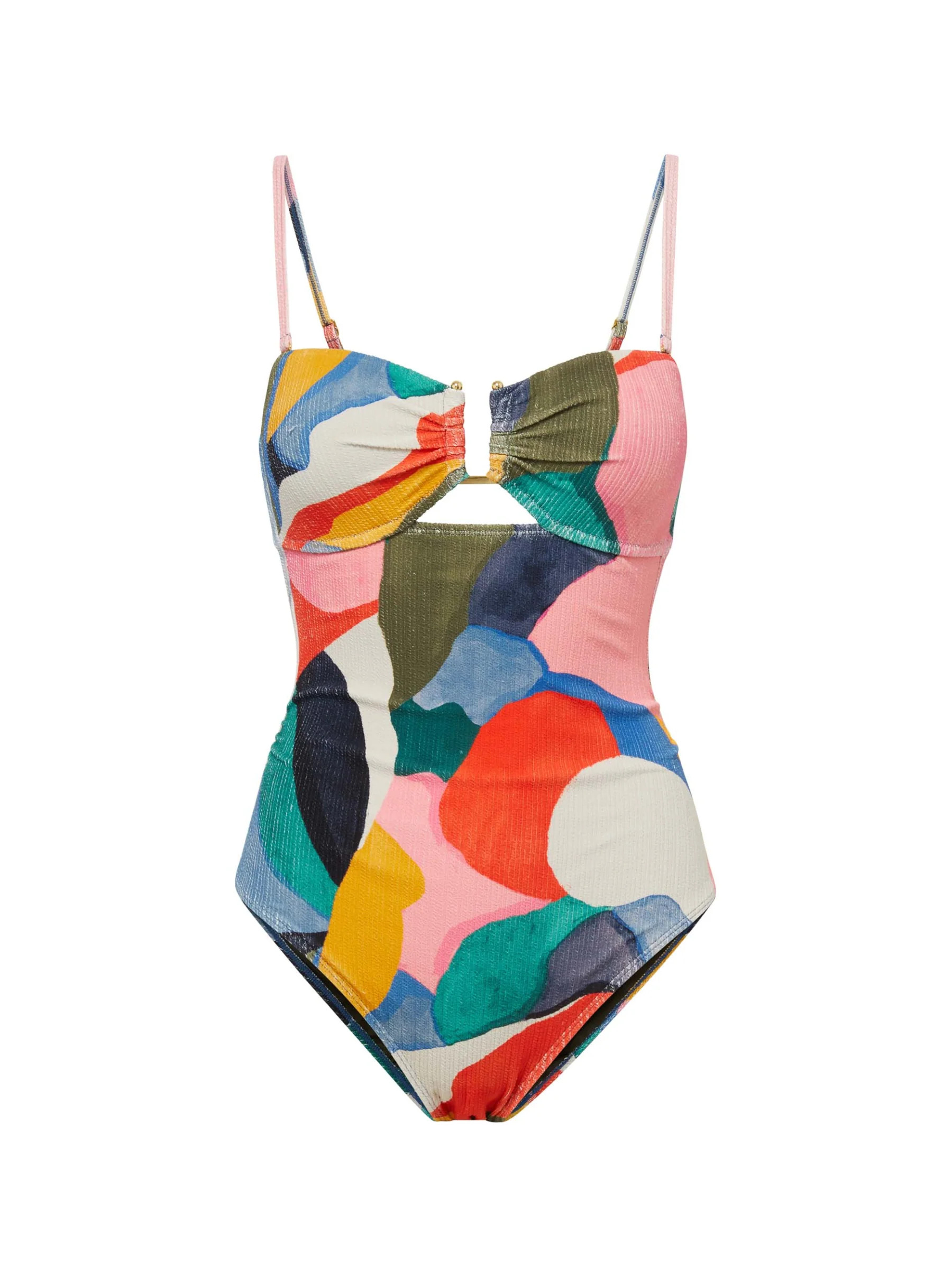 Juliette One Piece In Carta Colorblock Texture | Change of Scenery