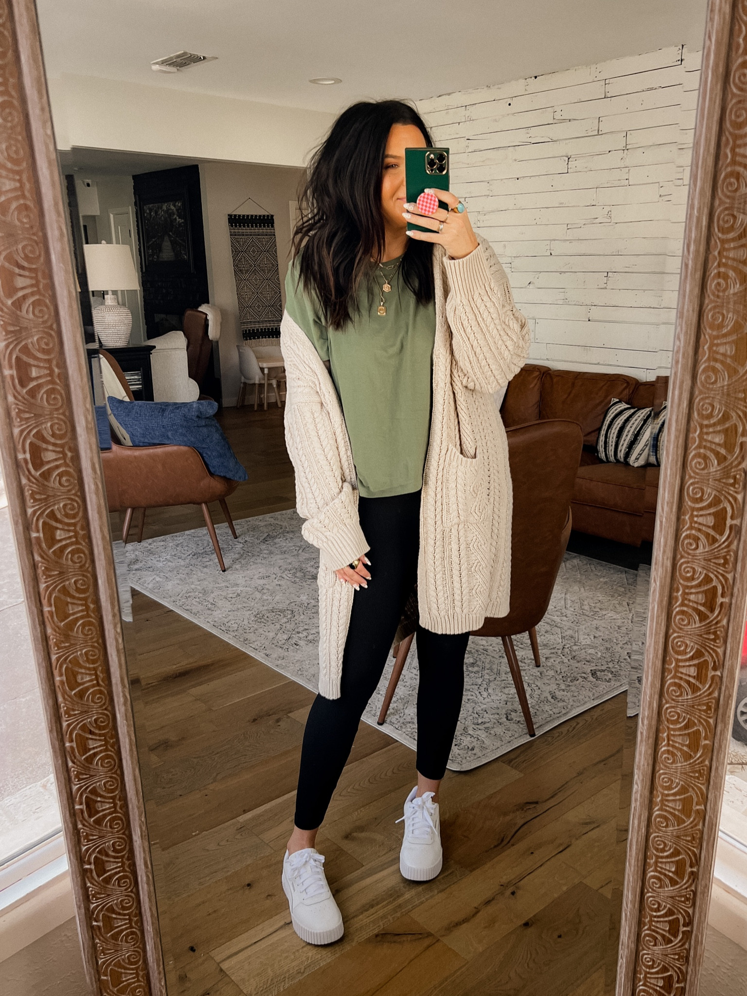 Cute and casual cardigan legging look

Cardigan: Pink Lily (Large) BWC20
Linked similar Amazon ones
Tee: XL
Leggings L/XL
Sneakers: Size up 1/2 size


#LTKshoecrush #LTKunder50 #LTKstyletip