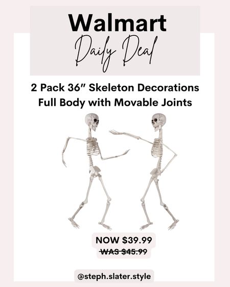Walmart Daily Deal
Halloween 
Skeletons

#LTKHoliday #LTKSeasonal #LTKfindsunder50