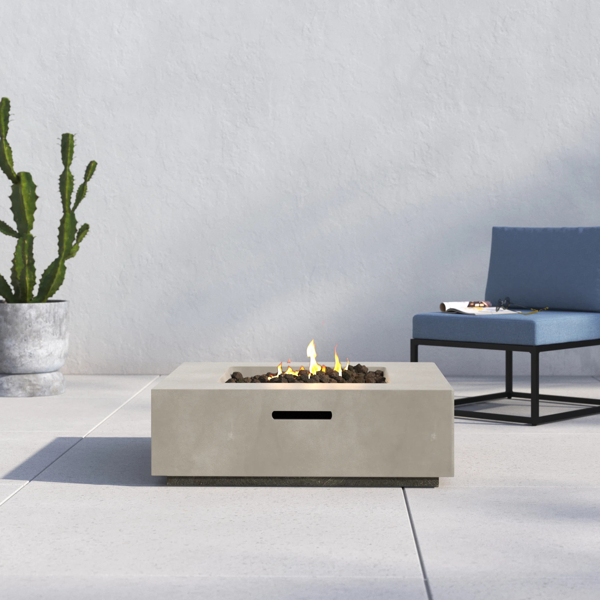 Latitude 12'' H Concrete Outdoor Fire Pit Table | Wayfair North America