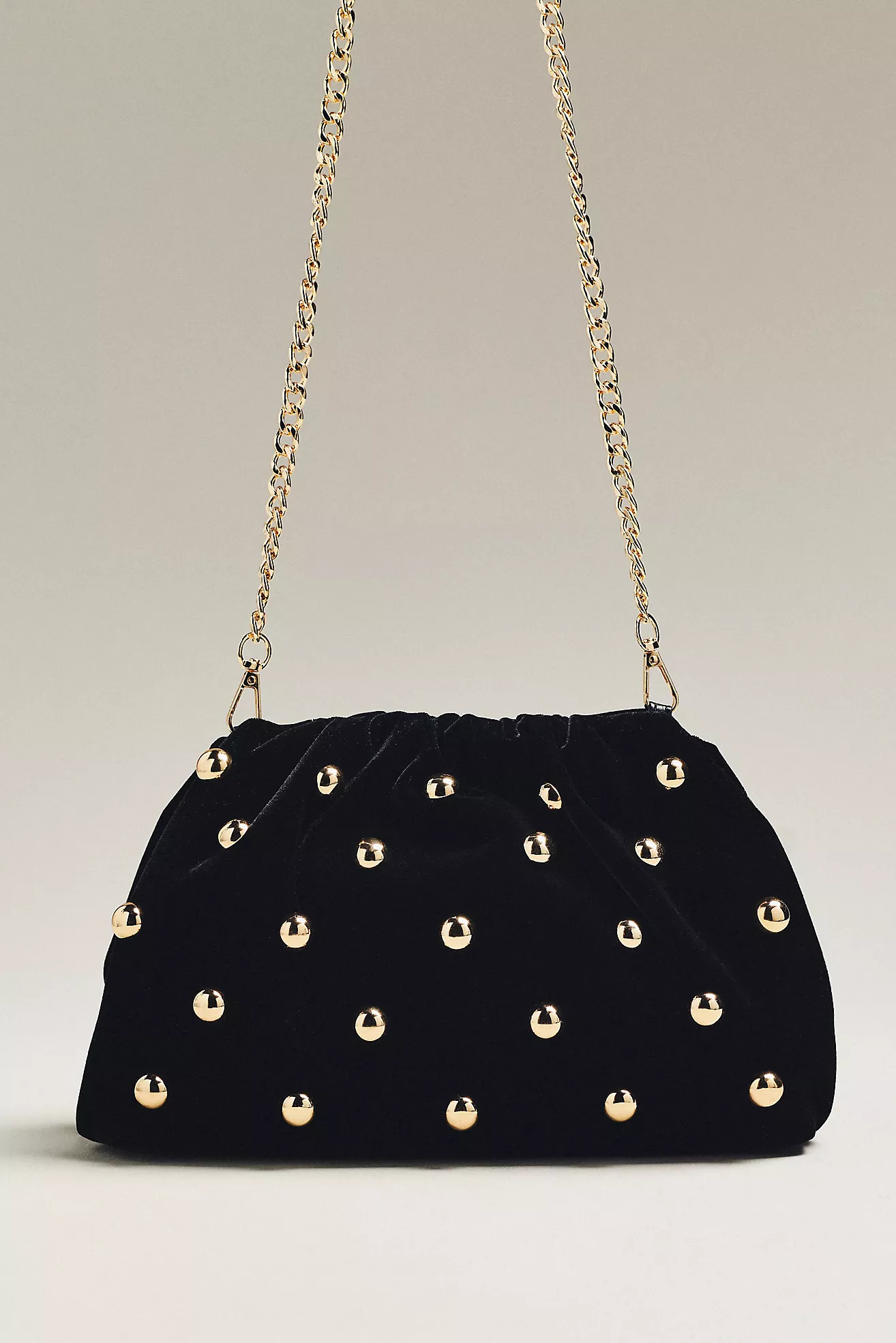 Maeve Velvet Studded Clutch | Anthropologie (US)