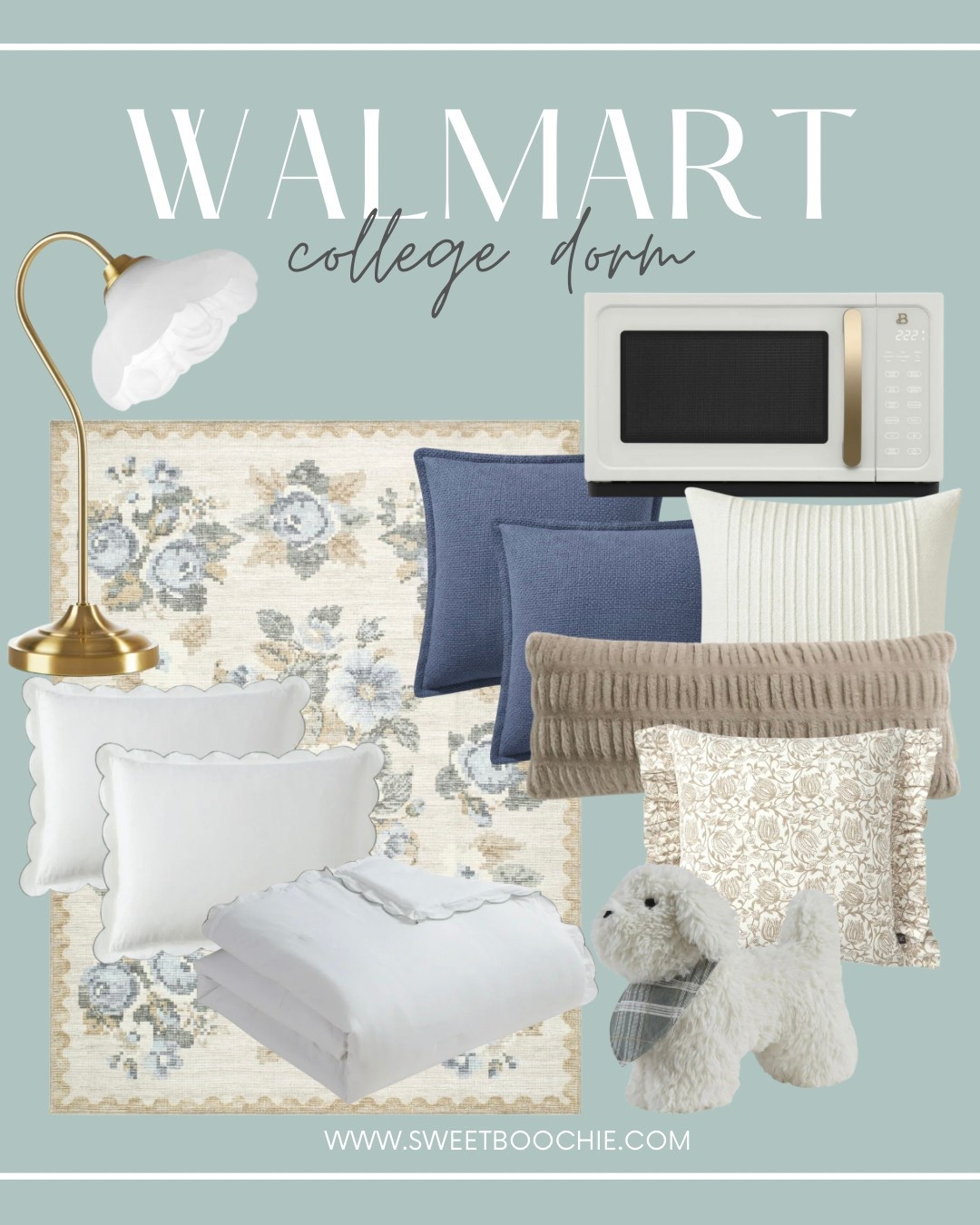 Beautiful dorm essentials at Walmart. Machine washable rug, throw pillows, XL twin comforter, task lamp, microwave.
 

#LTKFindsUnder50 #LTKHome #LTKFindsUnder100