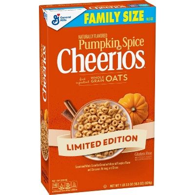 Pumpkin Spice Cheerios Family Size Cereal - 18.5oz - General Mills | Target