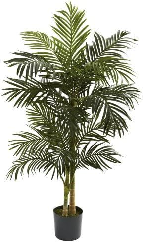 Nearly Natural 5ft. Golden Cane Palm Artificial Tree, Green | Amazon (US)