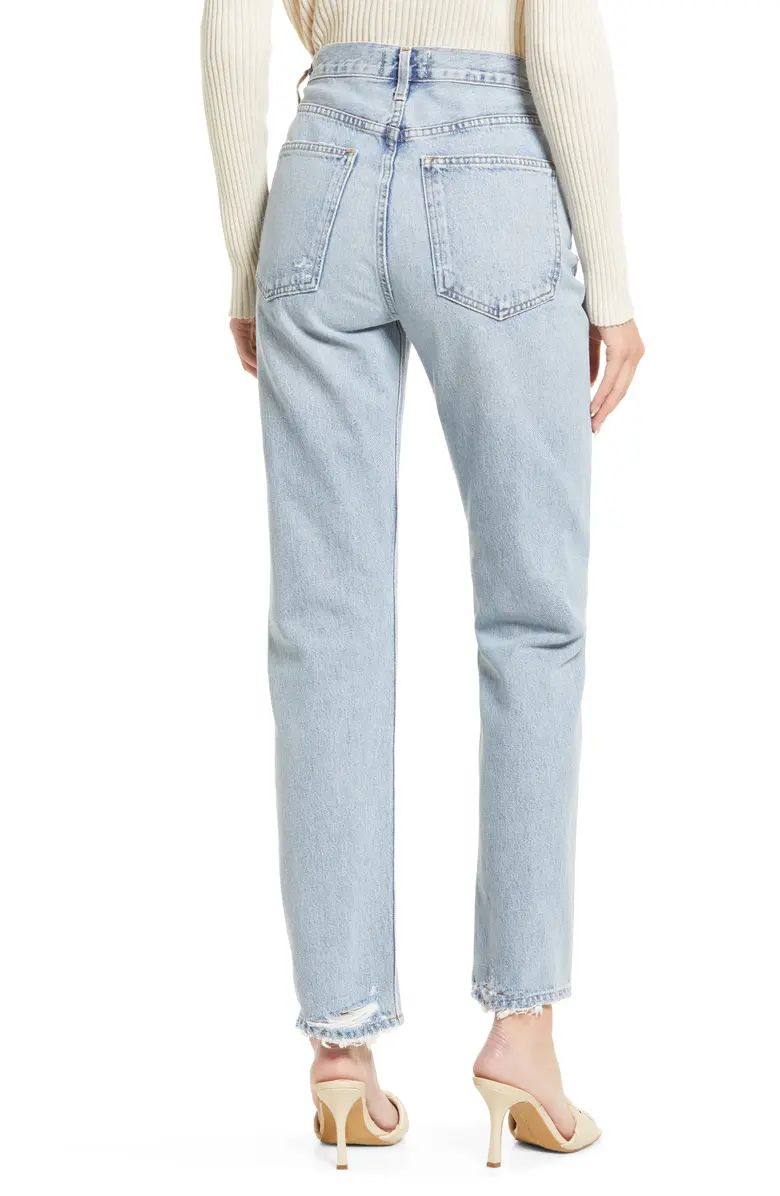 '90s Pinch High Waist Straight Leg Organic Cotton Jeans | Nordstrom