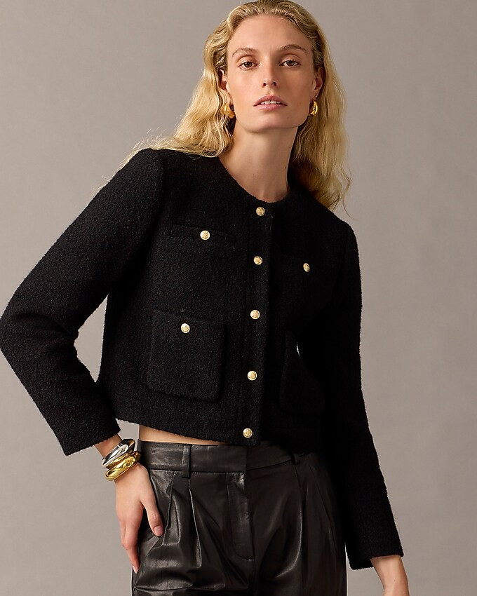 Collection cropped lady jacket in Italian wool-blend bouclé | J. Crew US