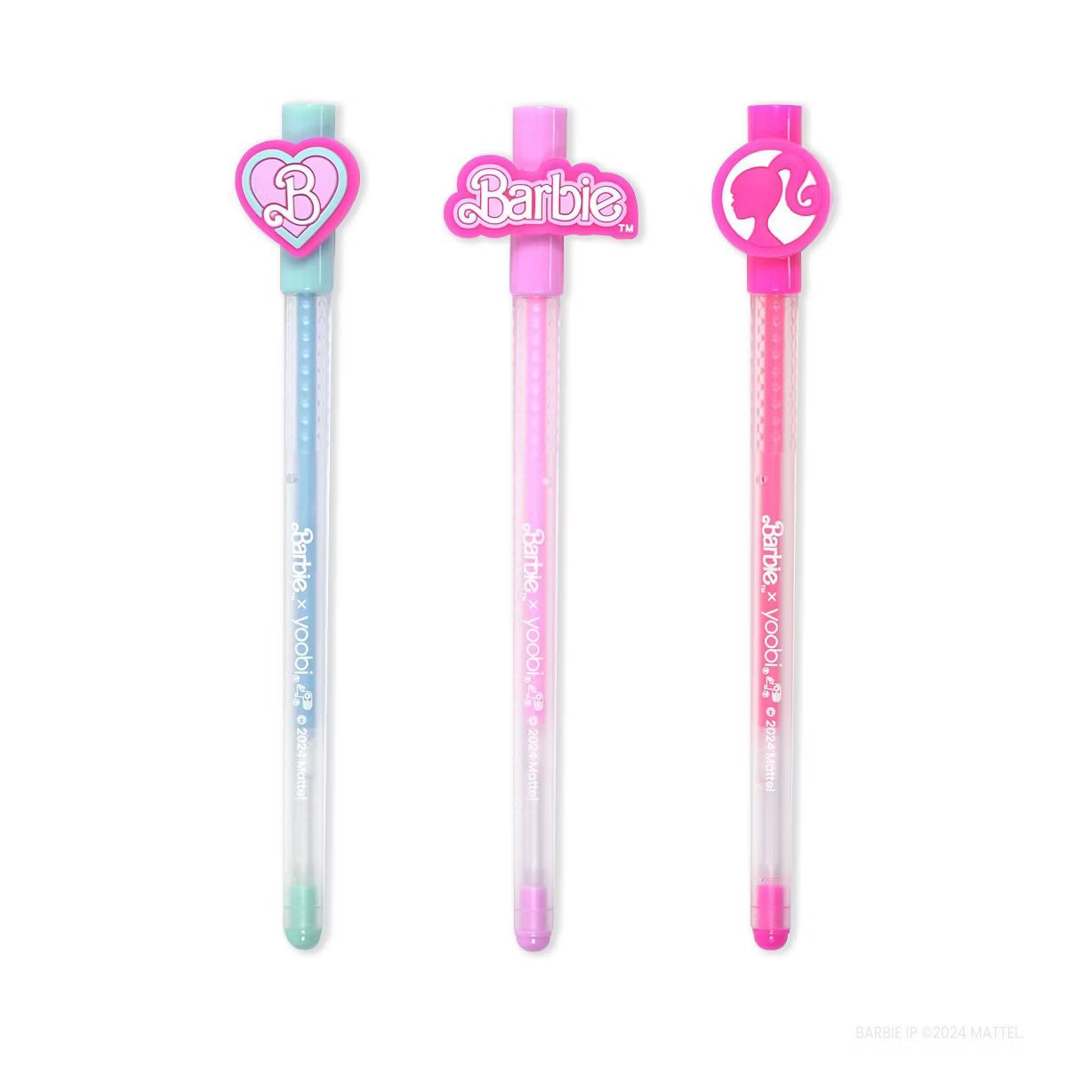 Yoobi Gel Pen 3pk with Charms Barbie | Target