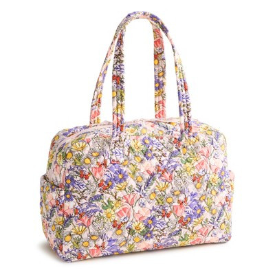 Vera Bradley Women's Outlet Cotton Weekender Travel Bag Coastal Wildflowers | Target