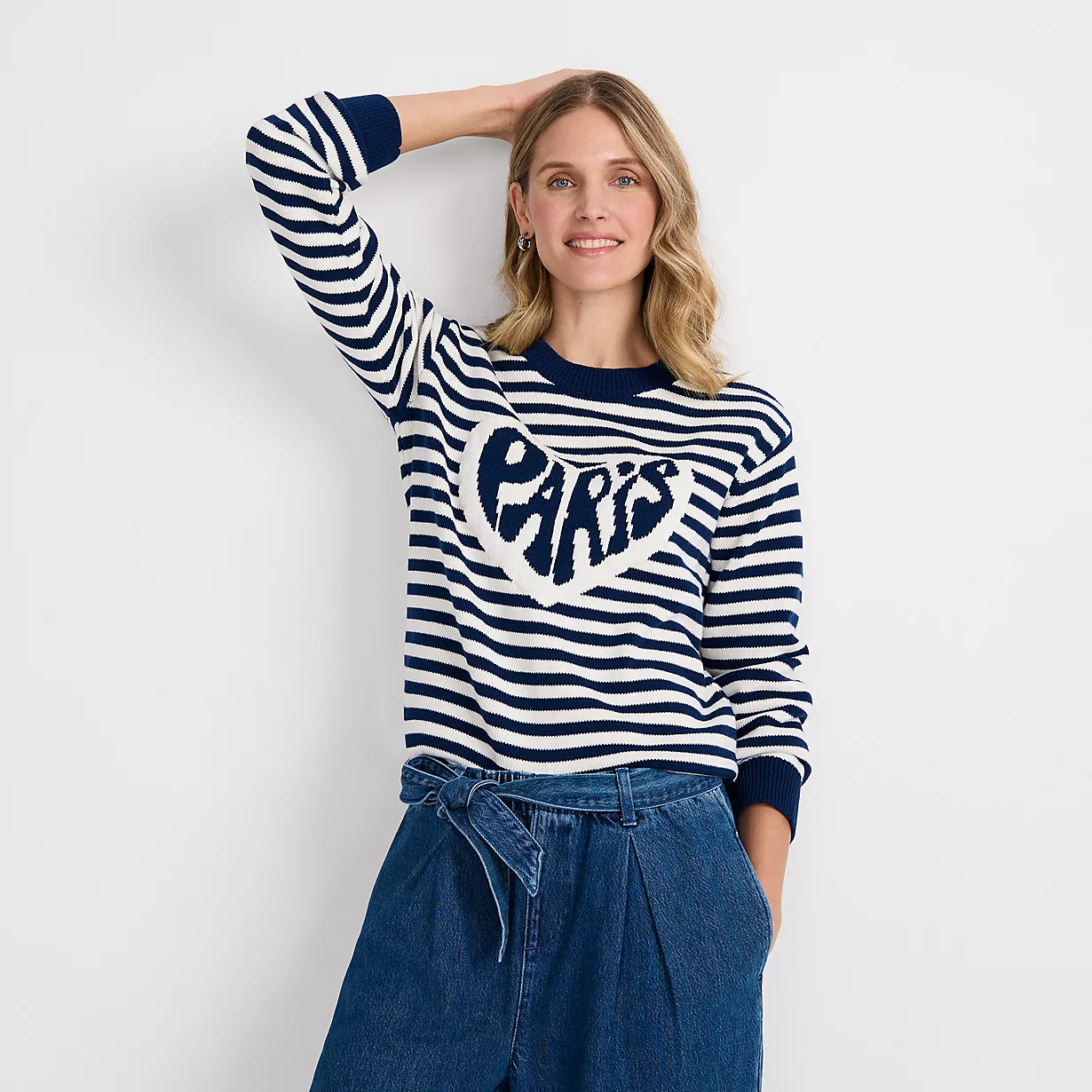 Women's Drifter Jacquard Crew Neck Sweater | Lands' End (US)