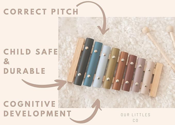 Neutral Xylophone Instrument | Montessori Musical Toy for Toddlers & Kids Song Book | Educational... | Amazon (US)