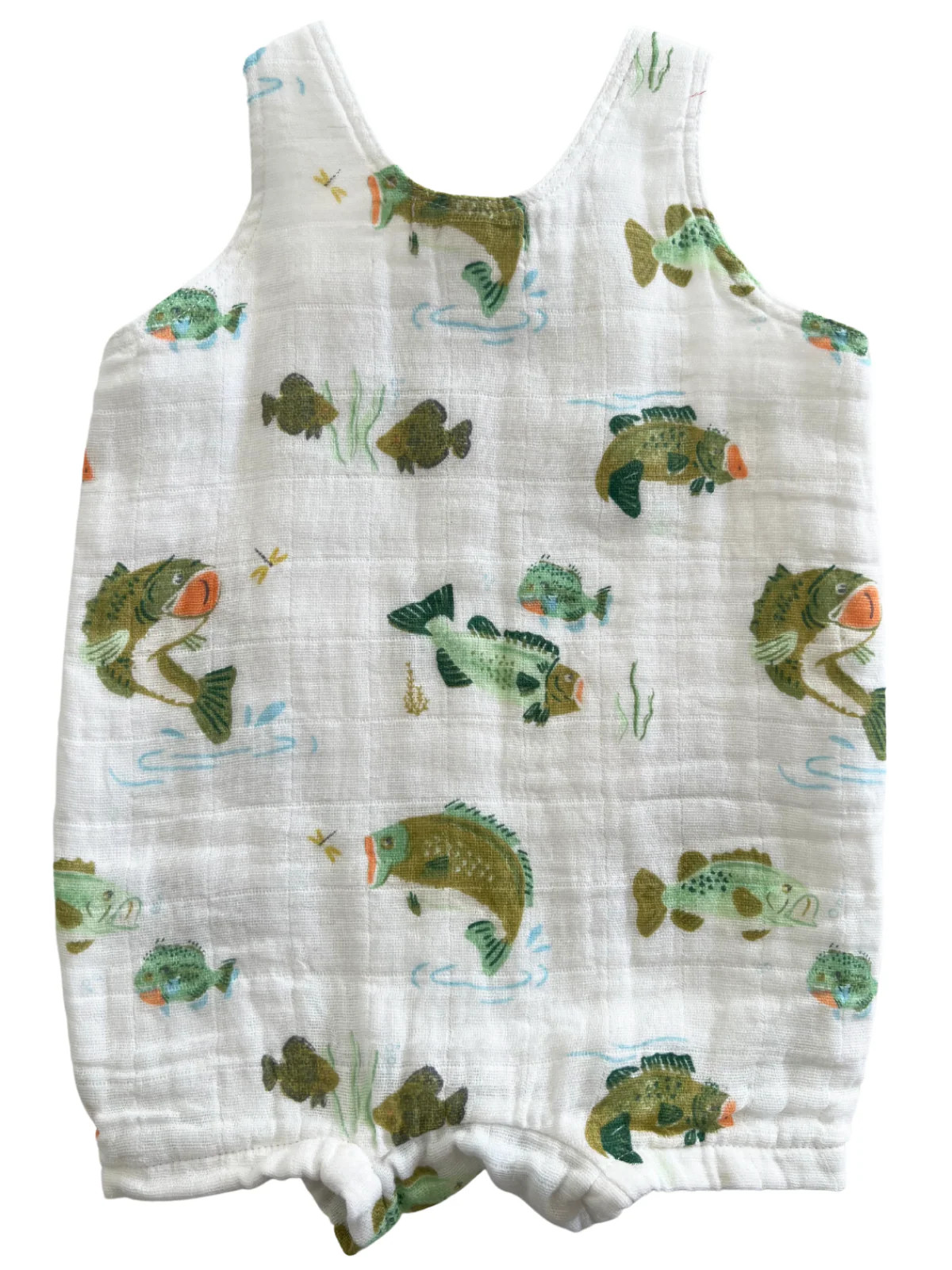 Muslin Overall Shortie, Bass Fishing | SpearmintLOVE