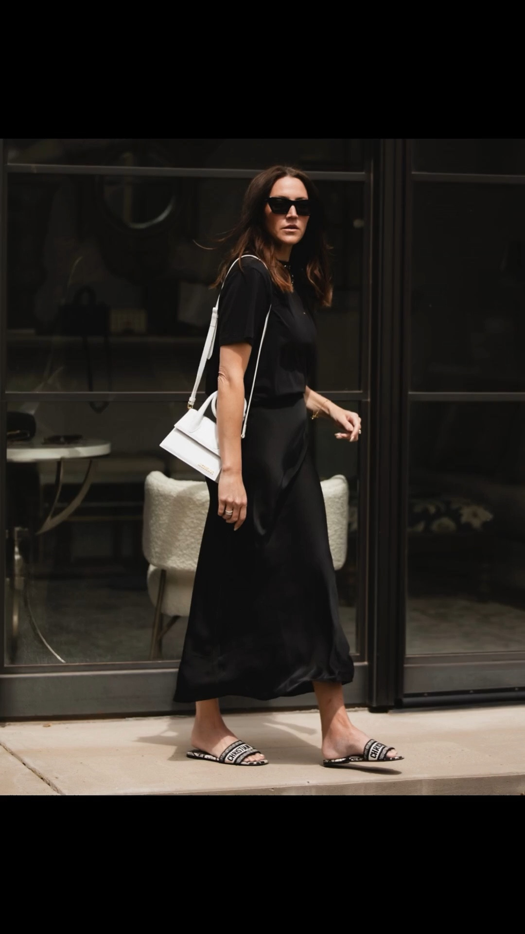 A black slip skirt and tee is an easy way to elevated a casual minimal spring capsule outfit idea 

#LTKOver40 #LTKTravel #LTKootd