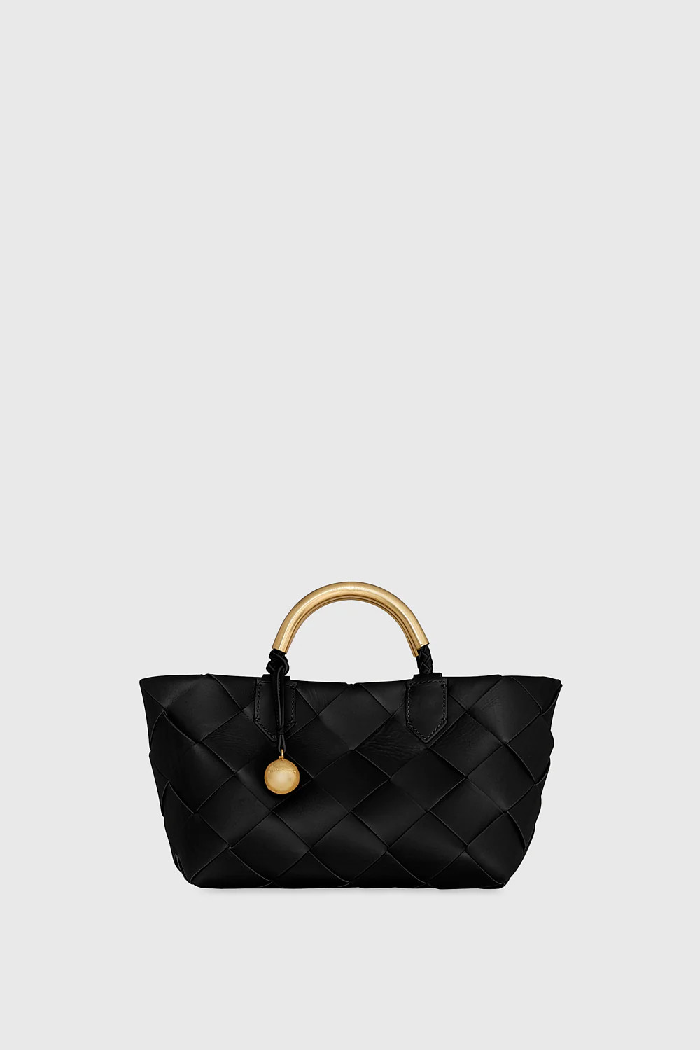 Rebecca Minkoff Frankie Woven Mini Tote Bag In Black | Rebecca Minkoff