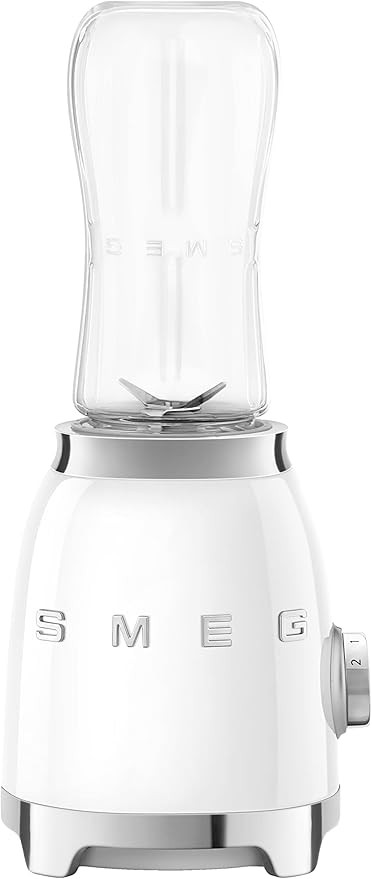 Smeg PBF01WHUK Retro 50’s Style Personal Blender, 2 x Bottles-To-Go, 2 Speed Settings, 600ml, 3... | Amazon (UK)