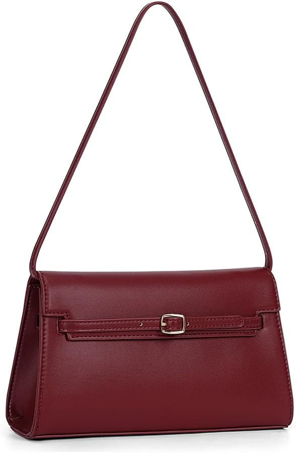 Shoulder Bag for Women Purse Designer Handbag Trendy Red Leather Purse Small Hobo Tote Purse with... | Amazon (US)