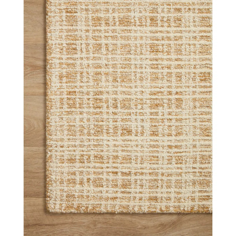 Checkered Handmade Tufted Straw/Ivory Area Rug | Wayfair North America