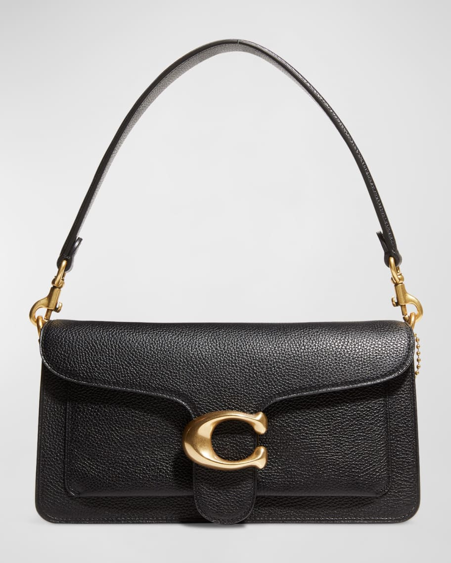 Coach Pebbled Polished Shoulder Bag | Neiman Marcus