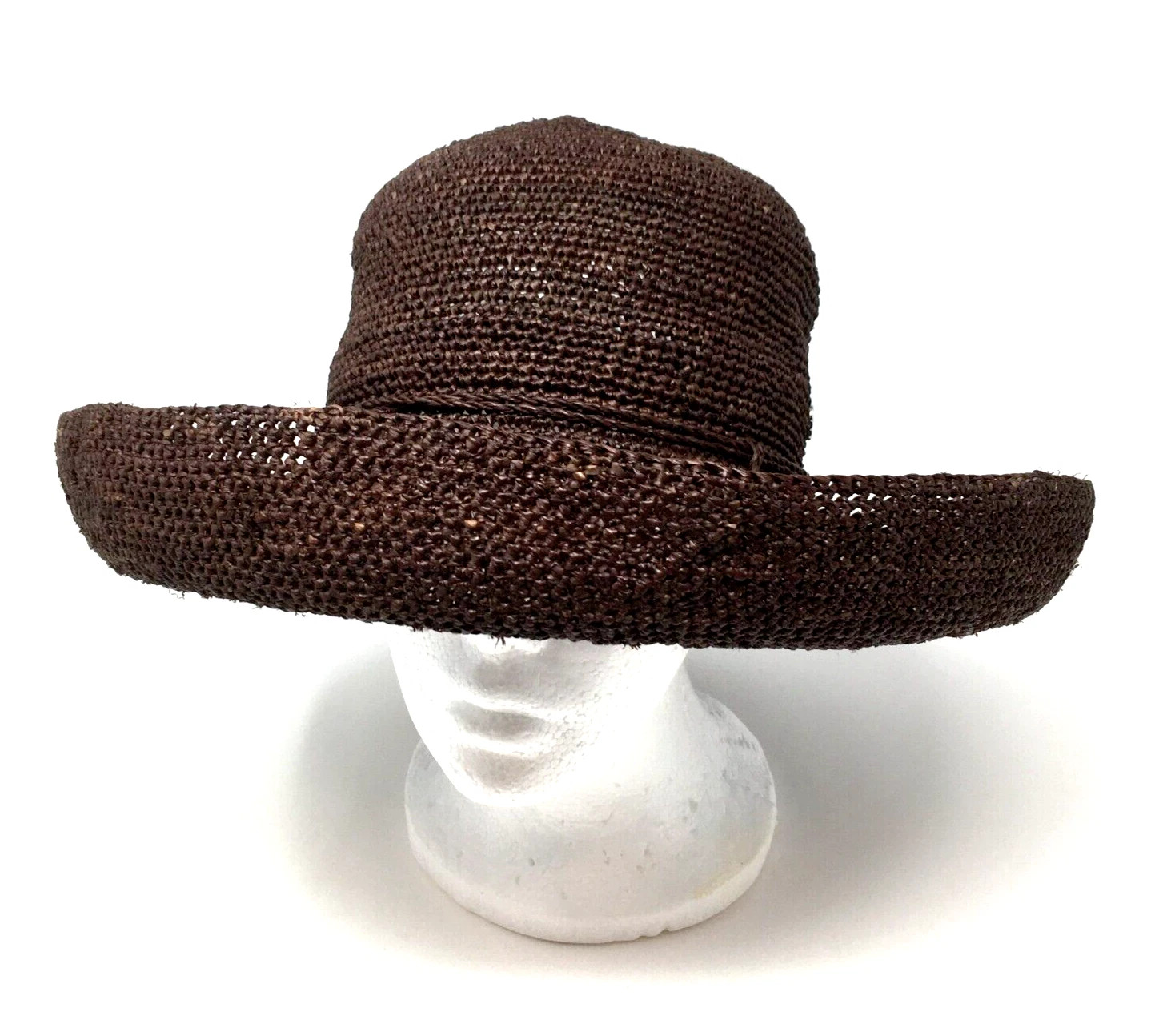 Helen Kaminski Womens Brown Rafia Sun Hat Wide Brim Excellent | eBay US