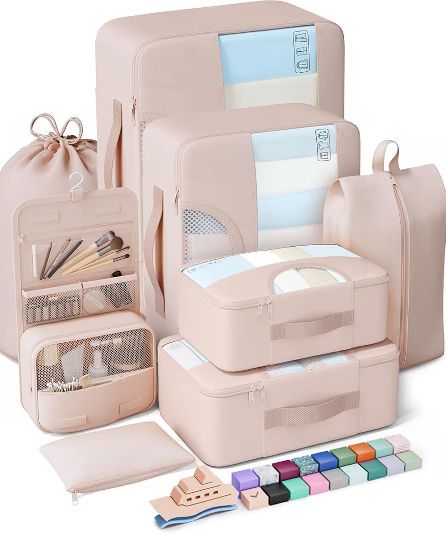 Veken 8 Set Packing Cubes for Travel, Birthday Gifts for Women Mom Her, Cruise Ship Essentials Ac... | Amazon (US)