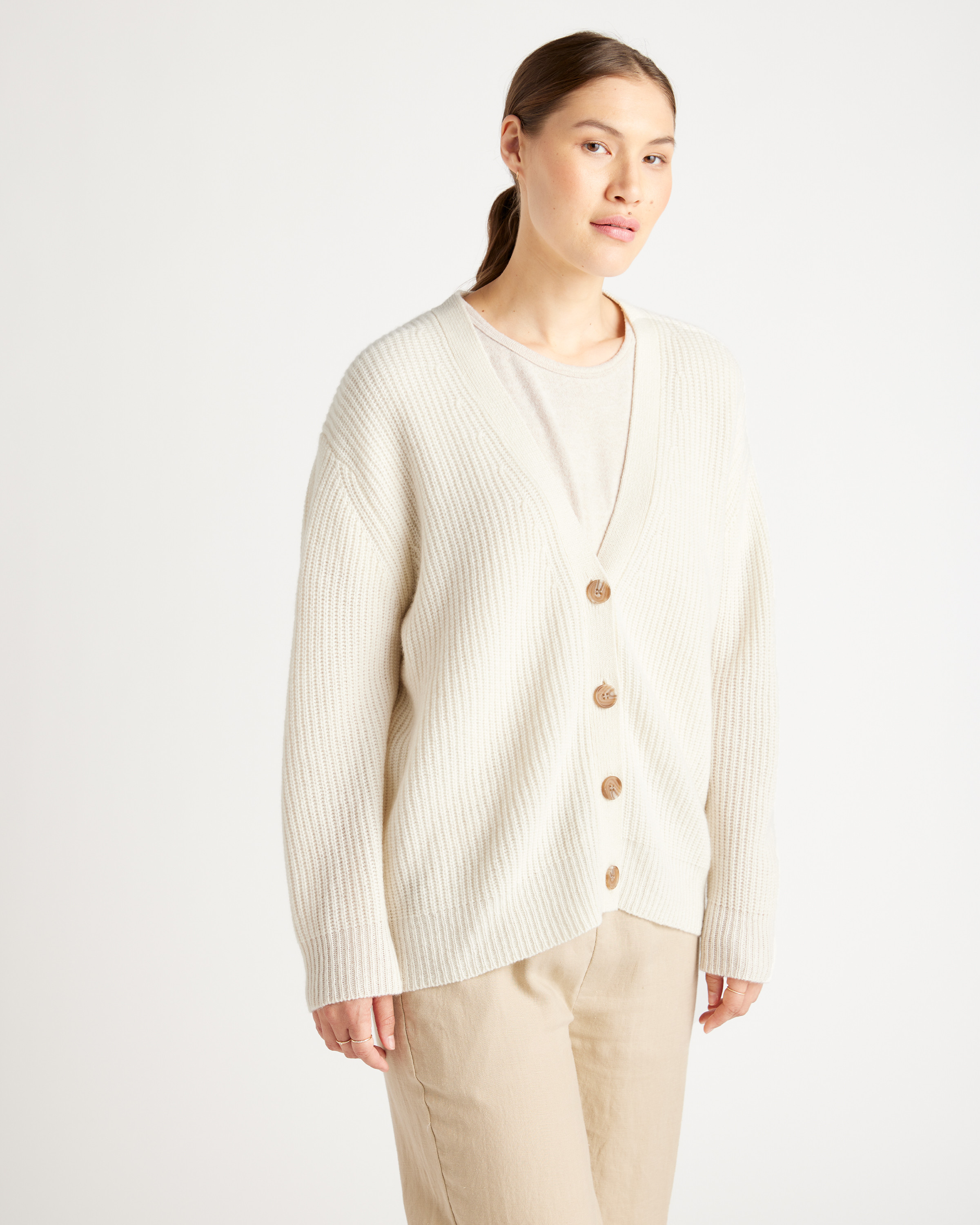 Mongolian Cashmere Boyfriend Cardigan Sweater | Quince