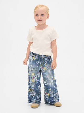 Baby & Toddler Floral Pull-On Baggy Jeans | Gap (US)