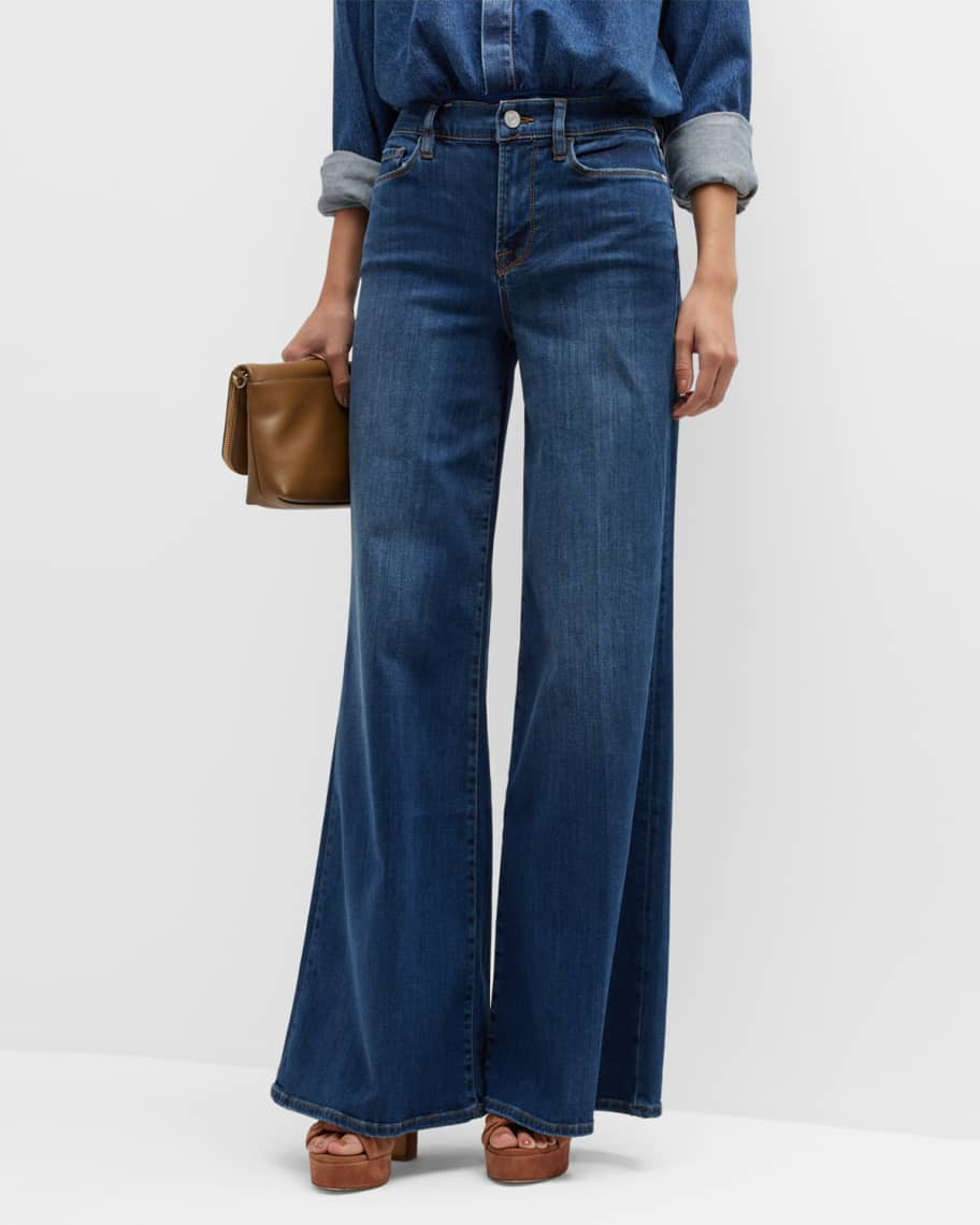 Le Palazzo High-Rise Wide Jeans | Neiman Marcus