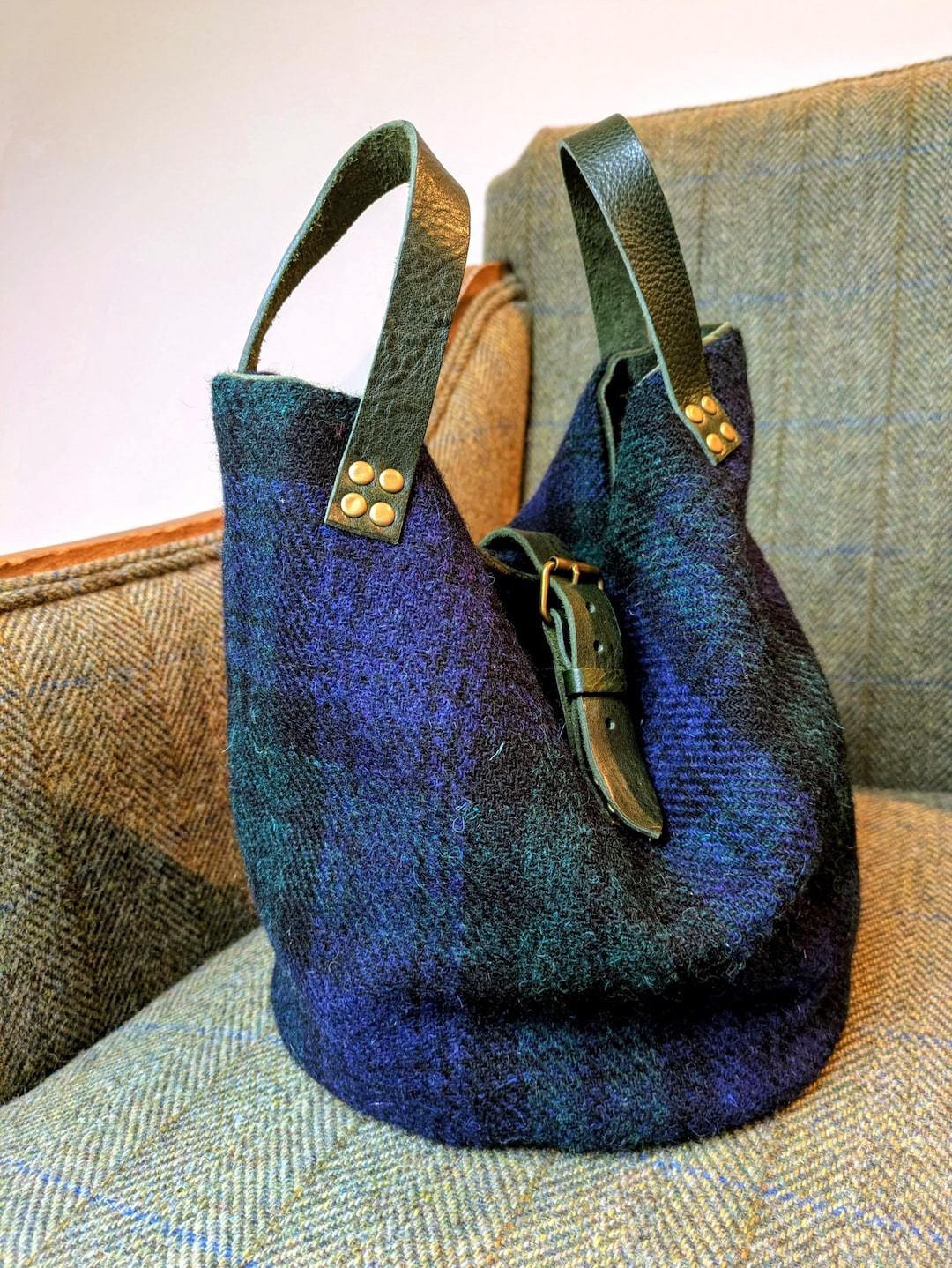 New Jessy Harris Tweed Tote Bucket Bag - Etsy | Etsy (US)