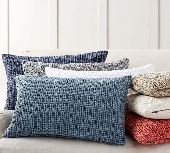 Honeycomb Lumbar Pillow Covers | Pottery Barn (US)