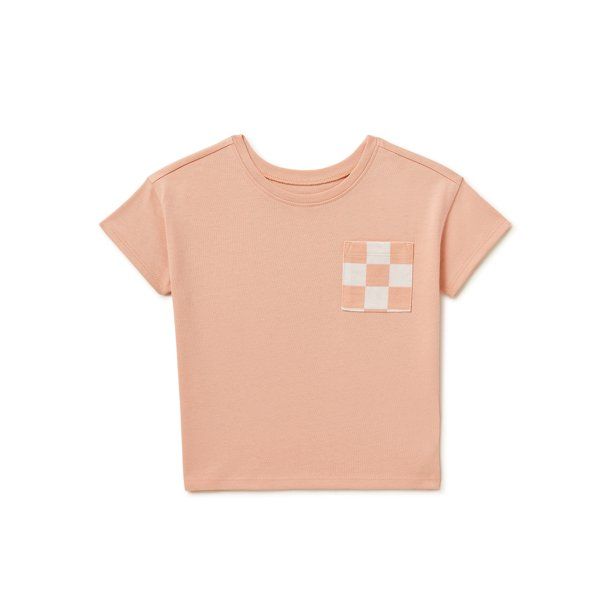 Garanimals Toddler Girls Short Sleeve Pocket Tee, Sizes 12 Months-5T - Walmart.com | Walmart (US)