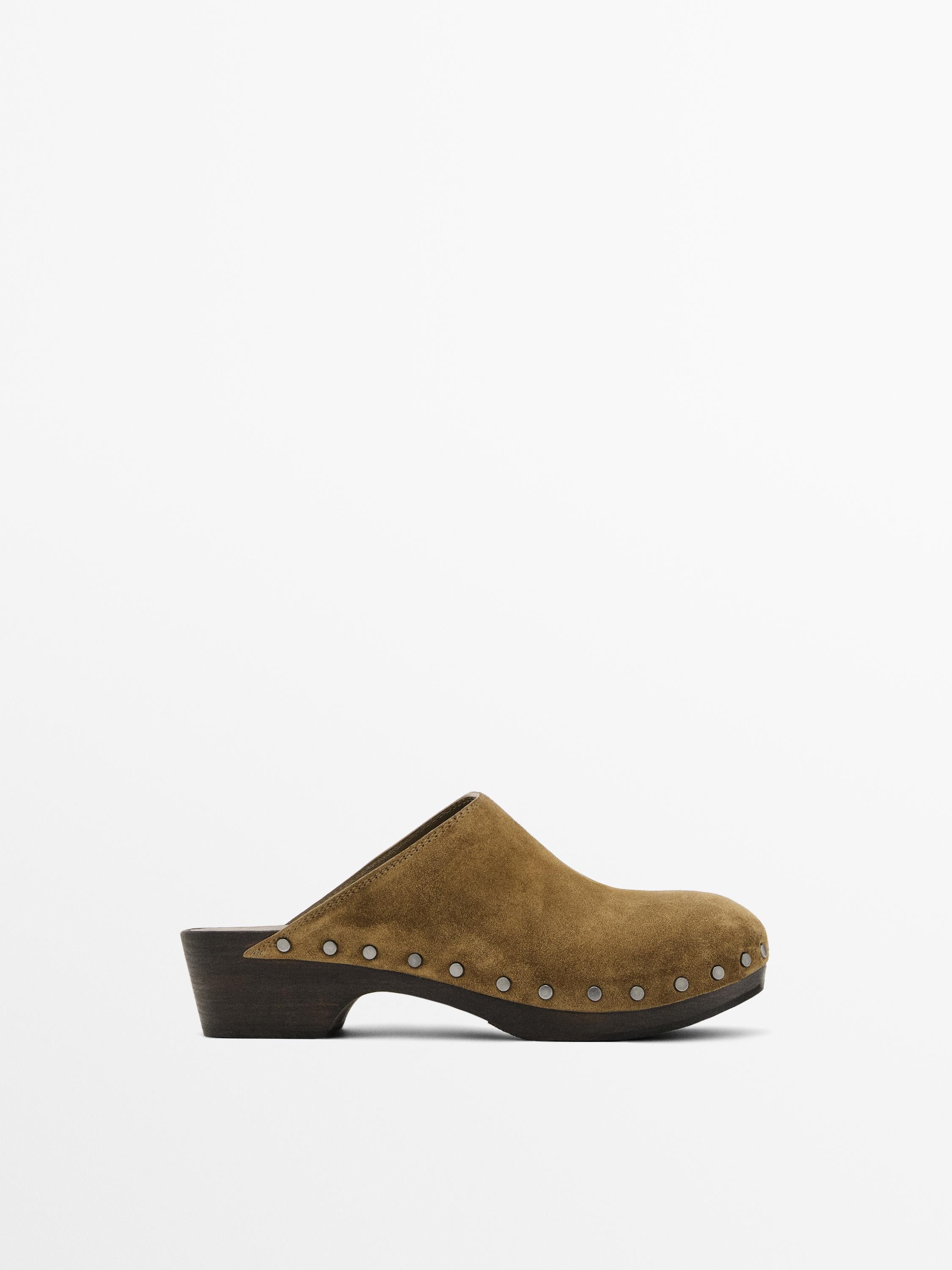 Split-leather slippers | Massimo Dutti US