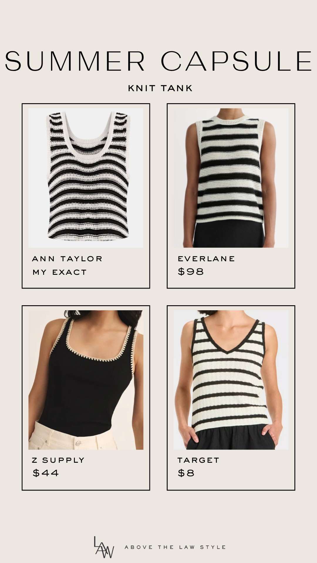 Summer Capsule: Stripe Knit Tank

#LTKFindsUnder50 #LTKStyleTip #LTKSummerEdit